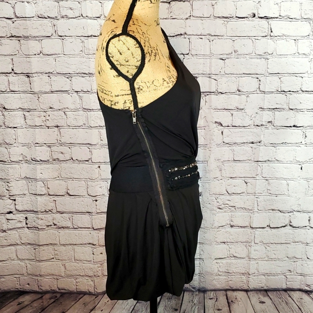 MM Couture by Miss Me Black One-Shoulder Dress Size M - Picture 4 of 11